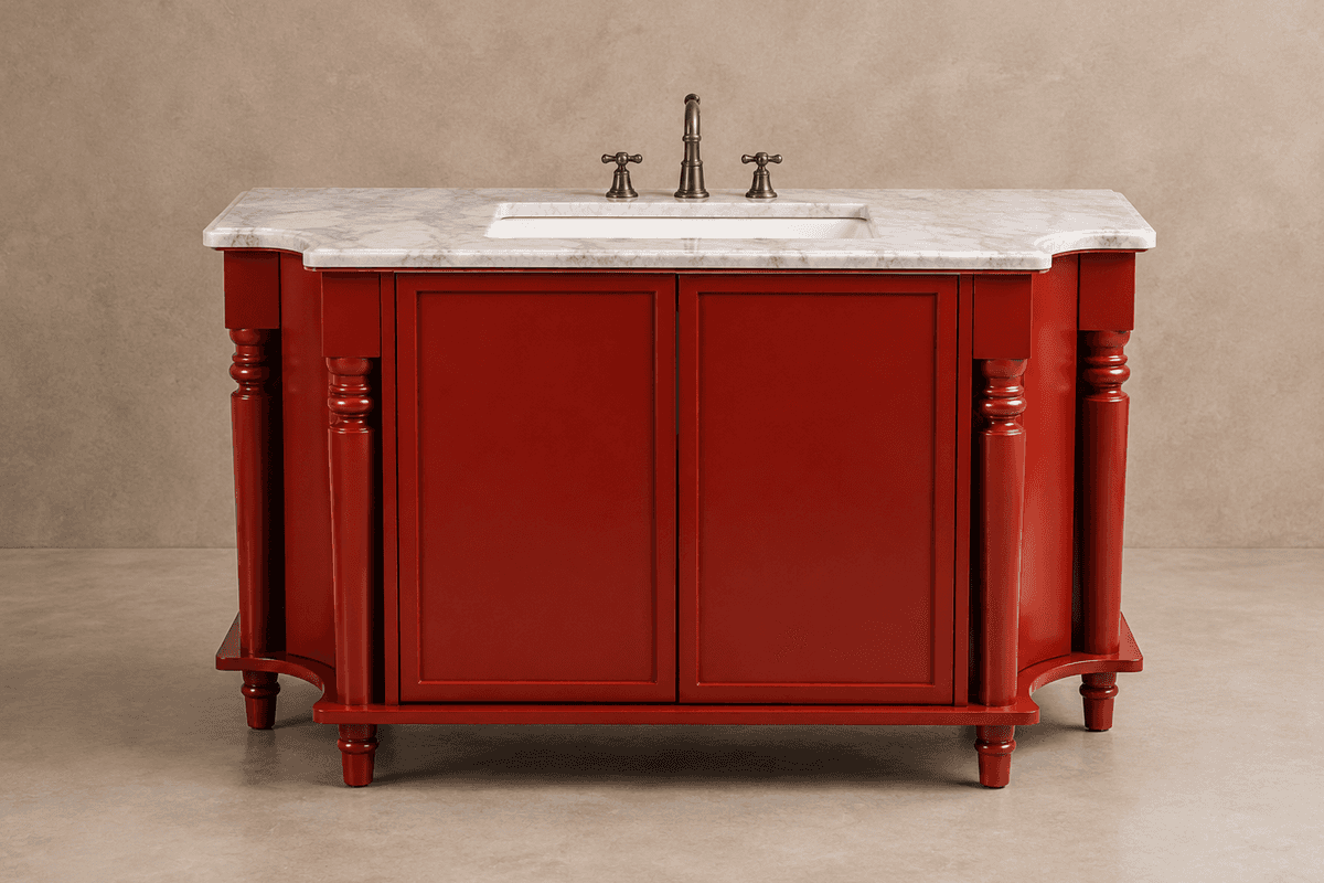 Scarlet Vanity on white