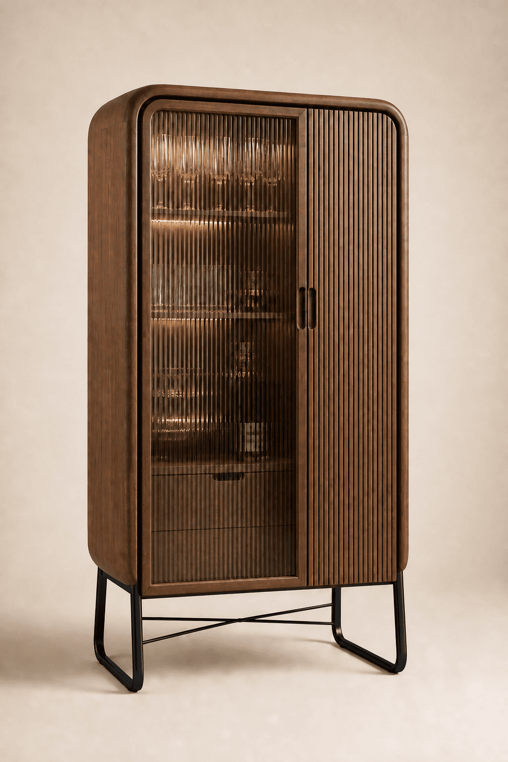 Linea Bar Cabinet on white