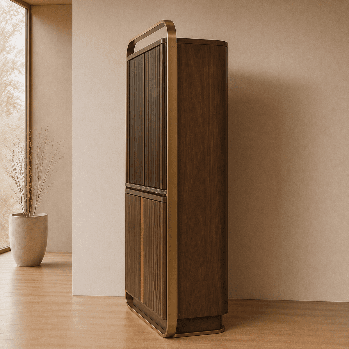 Nocturne Bar Cabinet on white