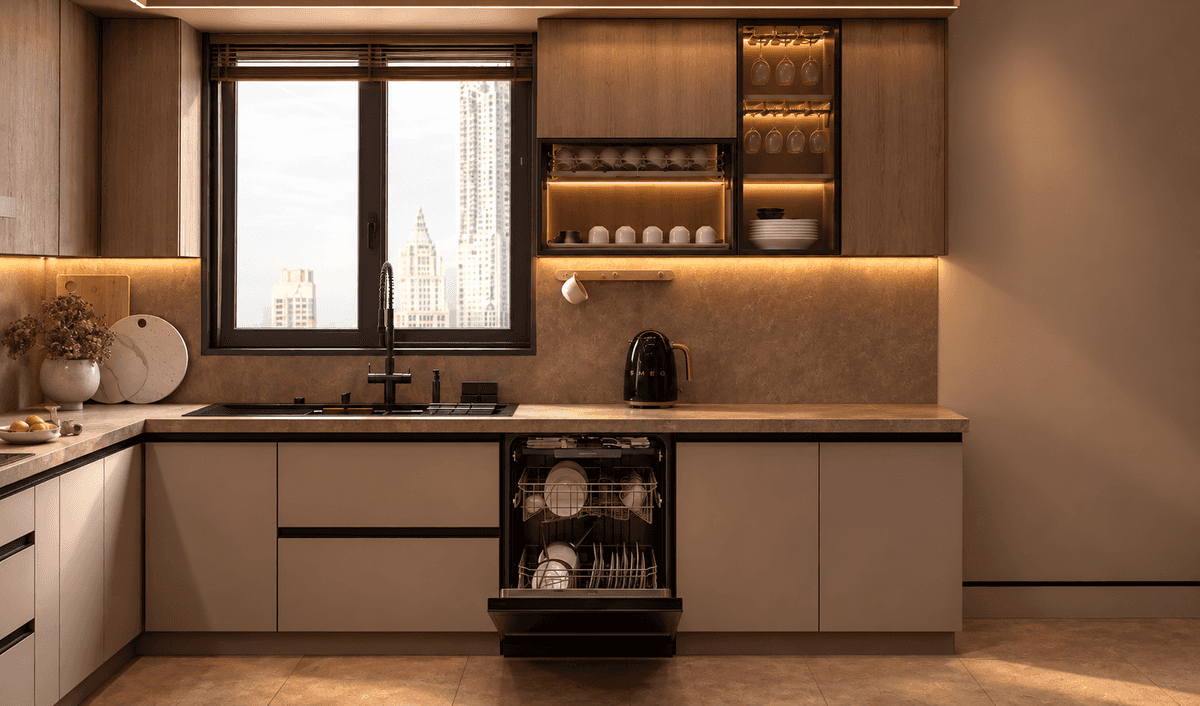 Warm Oak Kitchen alternative view