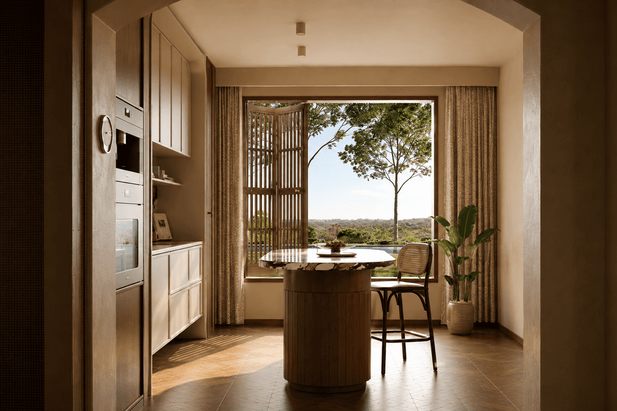 Curved Marble Kitchen alternative view