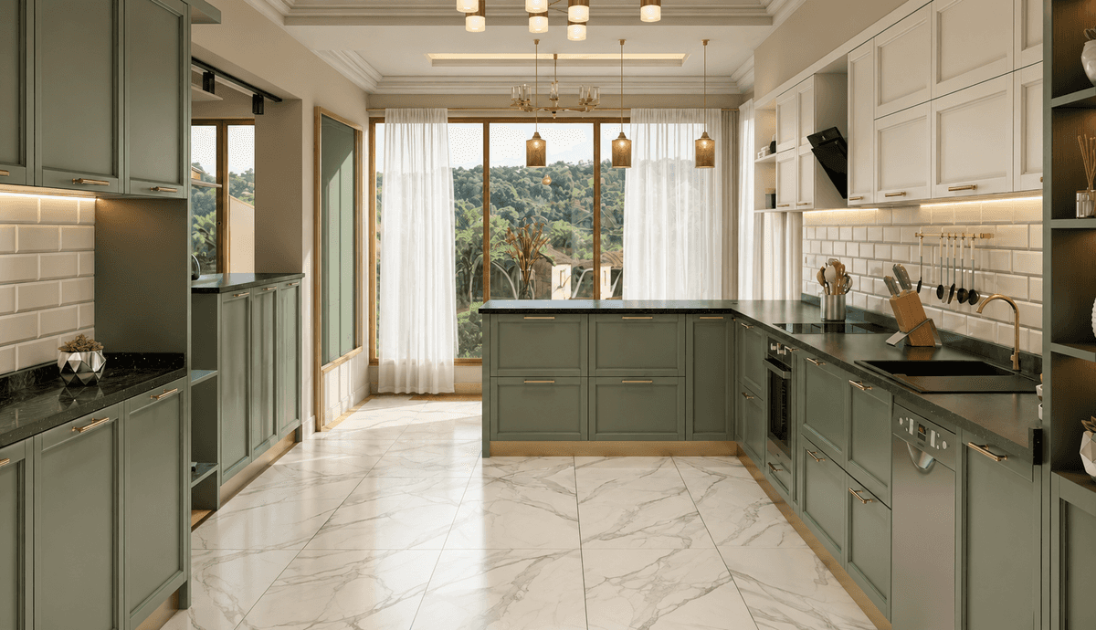 Sage Galley Kitchen
