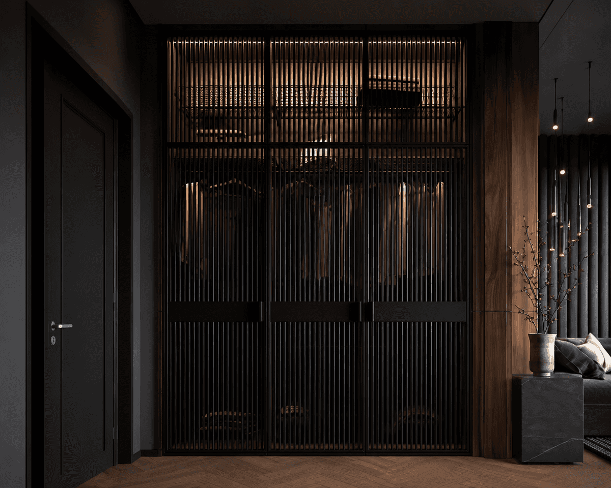 Reeded Walk-in Wardrobe