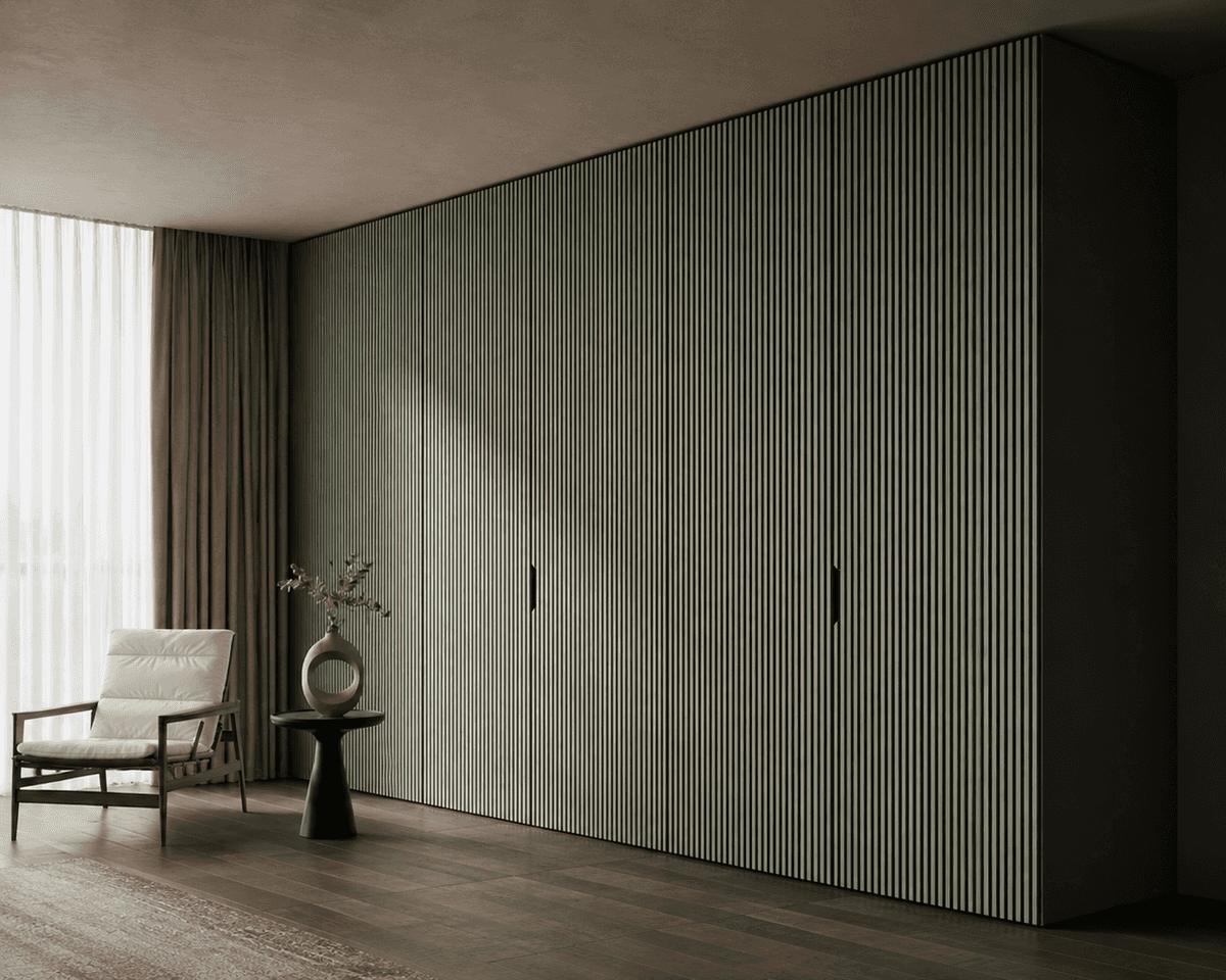 Sage Reeded Sliding Wardrobe alternative view